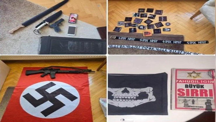 Irkçı ve şiddet içerikli paylaşımlara 9 gözaltı: Neo-Nazi sembolleri ele geçirildi