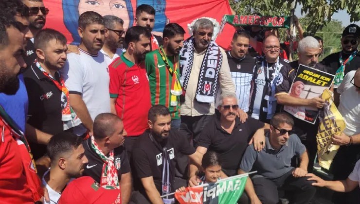 Amedspor taraftarı ve Beşiktaş Çarşı Grubu’ndan Narin Güran ve Rojin Kabaiş’in mezarına ziyaret