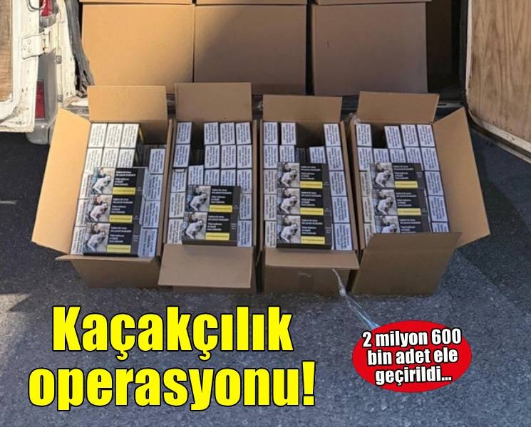 Bornova'da minibüste 2 milyon 600 bin boş makaron ele geçirildi