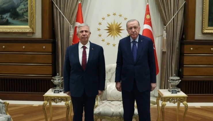 Cumhurbaşkanı Erdoğan, Mansur Yavaş'la görüştü
