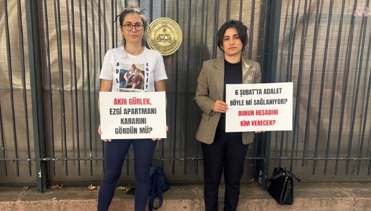 Ezgi Apartmanı kararına Adalet Bakanlığı önünde tepki devam ediyor