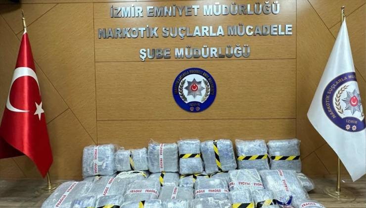 İzmir'de evinde 80 kilo 463 gram uyuşturucu bulunan şüpheli tutuklandı