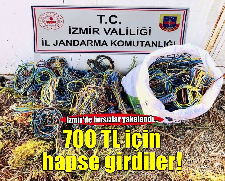 İzmir'de kablo hırsızları yakalandı!