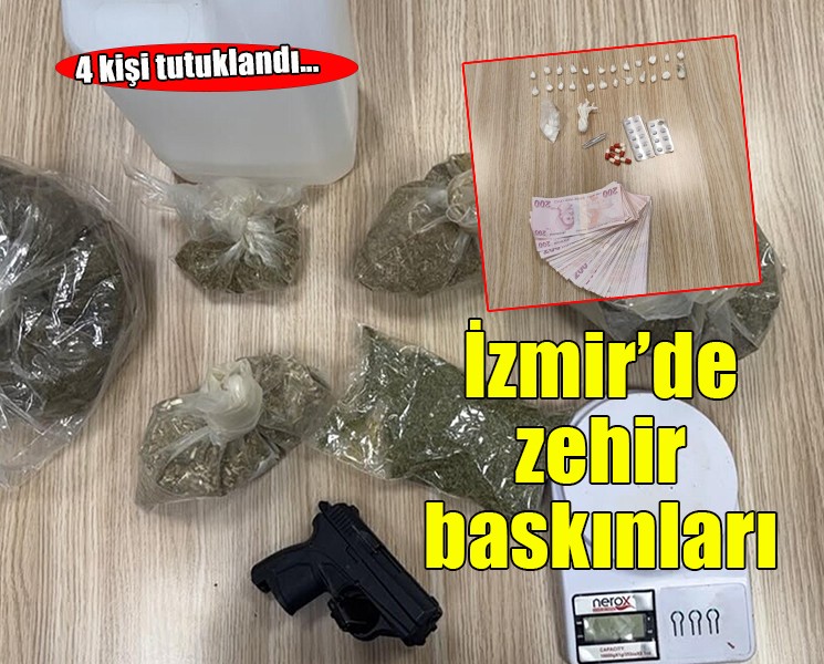 İzmir'de uyuşturucu operasyonları...