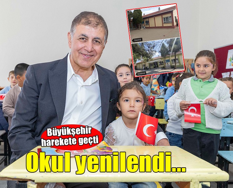 Kızıloba İlkokulu yenilendi çocuklar bayram etti