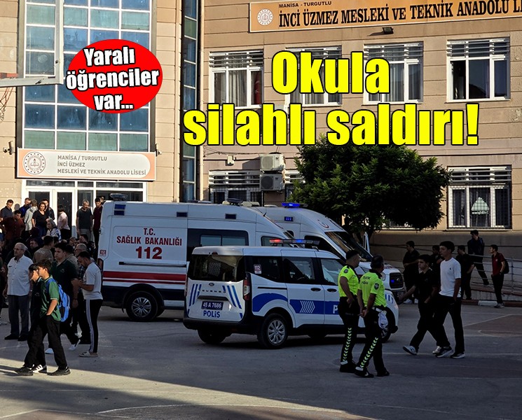 Manisa'da okul önünde silahlı saldırı... Yaralı öğrenciler var!