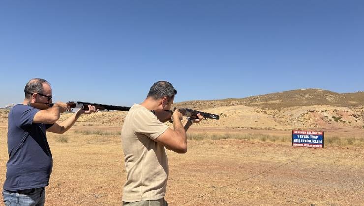 Menemen'de trap atış turnuvası düzenlendi