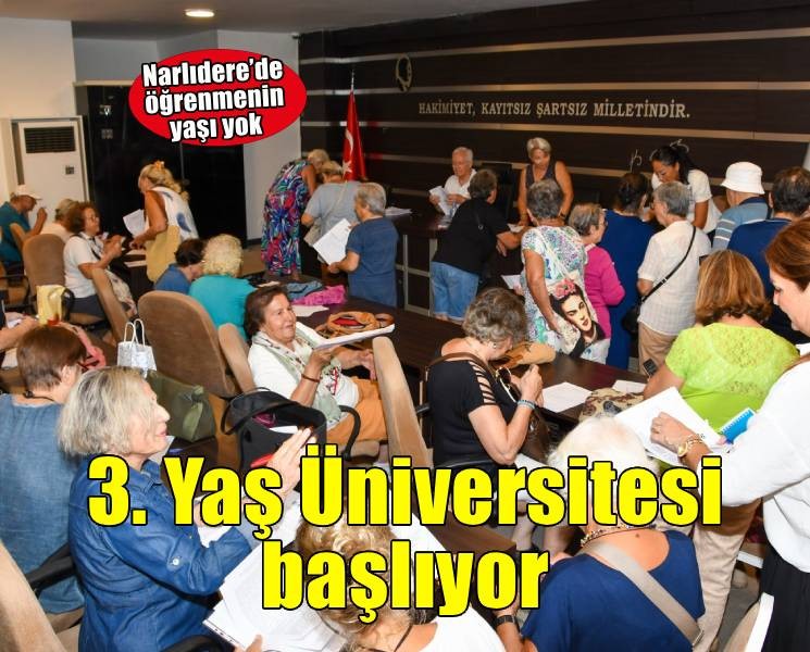 Narlıdere Belediyesi 3. Yaş Üniversitesi’nde dersler ekim ayında başlıyor