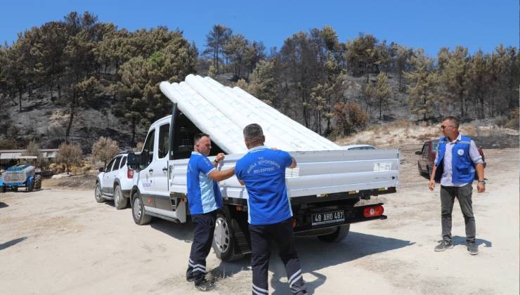 Seydikemer’de yangının yaraları bir günde sarılmaya başlandı