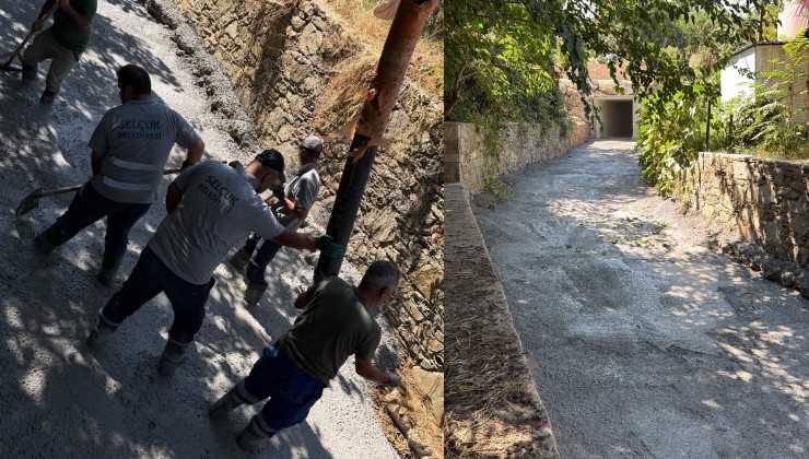 Şirince’de dere yatağı ıslah çalışması tamamlandı