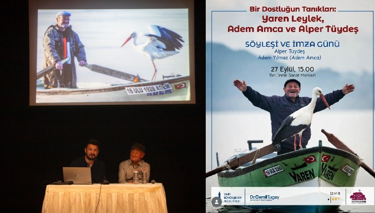Yaren Leylek ile Adem Amca’nın dostluk öyküsü İzmir’e ulaştı
