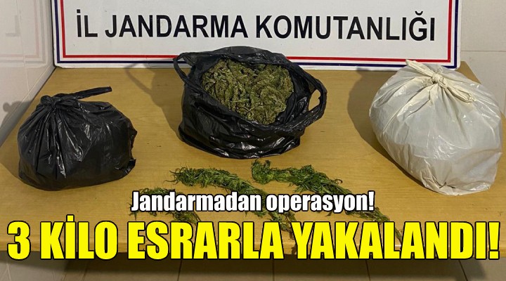 3 kilogram esrarla yakalandı!