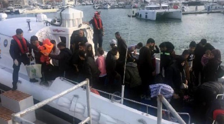 4 lastik botta 123 kaçak göçmen