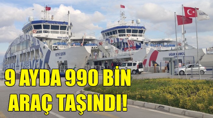 9 ayda 990 bin araç taşındı!