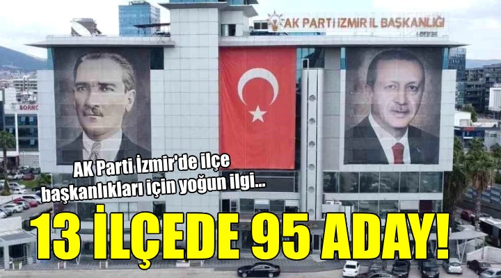 AK Parti İzmir de ilçe başkanlıkları için yoğun ilgi...