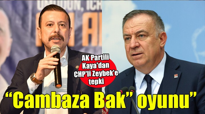 AK Partili Kaya dan CHP li Zeybek e tepki:  Yapmaya çalıştığı Cambaza Bak oyunu 
