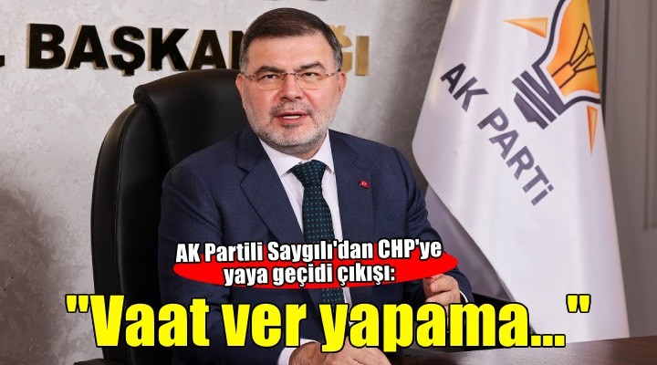 AK Partili Saygılı, Karşıyaka İskele önündeki yaya geçidi üzerinden CHP'ye yüklendi