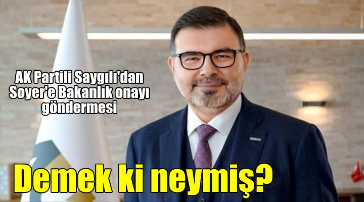 AK Partili Saygılı dan Bakanlık tarafından onaylanan finansman için mesaj: Demek ki neymiş!? Kimse kimseyi engellemiyormuş