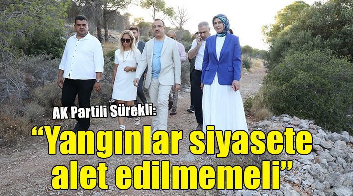 AK Partili Sürekli: Orman yangınları siyasete alet edilmemeli!