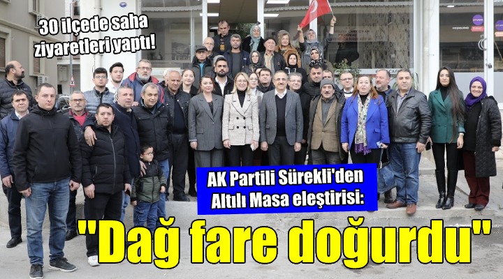 AK Partili Sürekli den Altılı Masa eleştirisi: Dağ fare doğurdu!