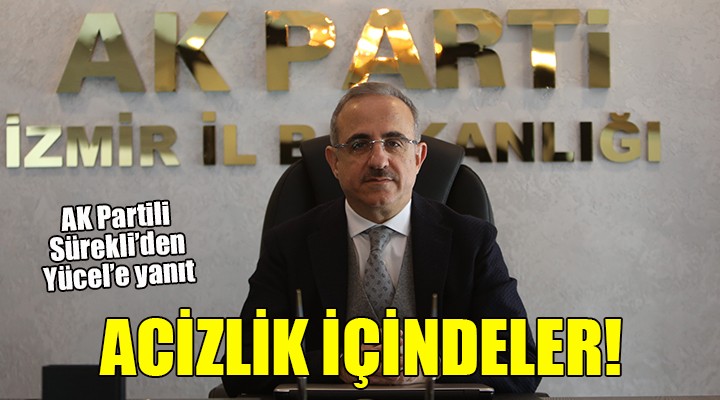 AK Partili Sürekli den CHP li Yücel e yanıt... ACİZLİK İÇİNDELER!