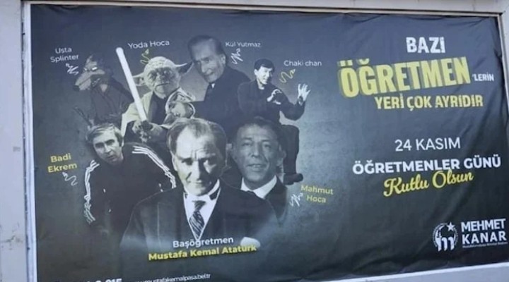 AK Partili belediyenin Öğretmenler Günü afişi kriz çıkardı!