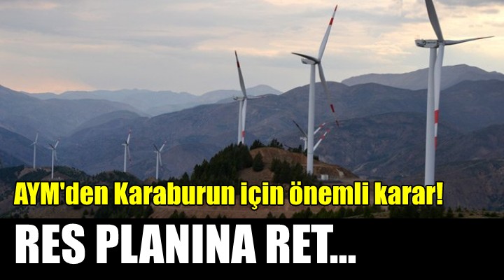 AYM den RES planına ret!