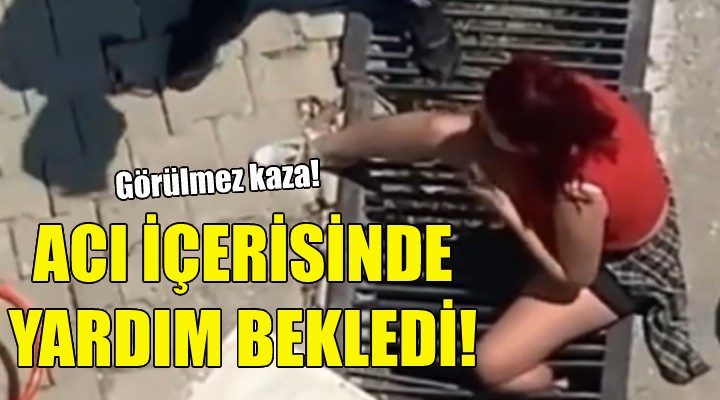 Acı içerisinde yardım bekledi!