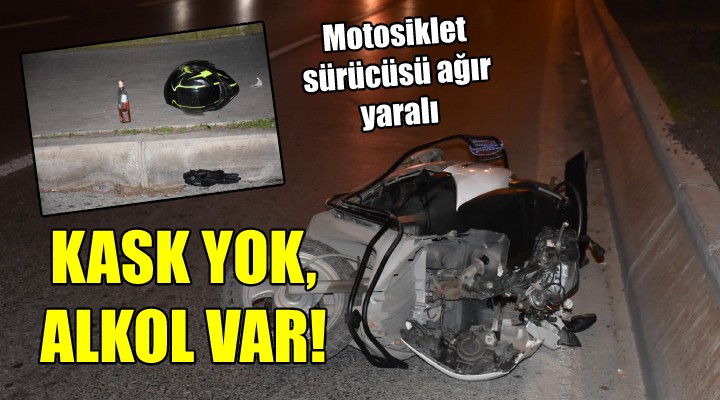 Ağaca çarpan motosiklet sürücüsü ağır yaralı