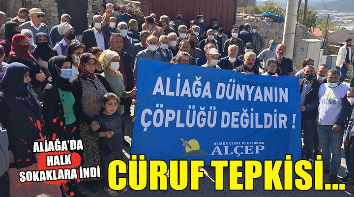 Aliağa da cüruf tepkisi... Toplantıyı yaptırmadılar!