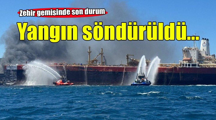 Aliağa daki gemi yangını söndürüldü