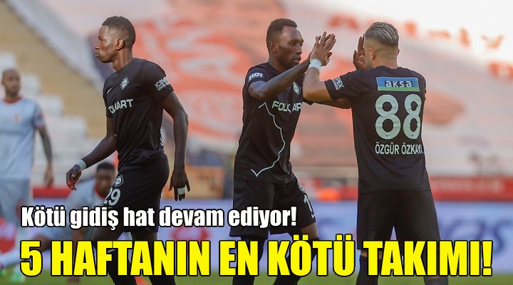 Altay, son 5 haftanın en kötü takımı!