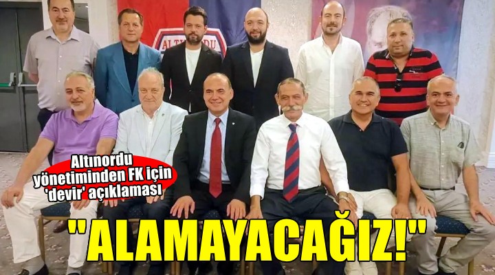 Altınordu Spor Kulübü nden devir açıklaması