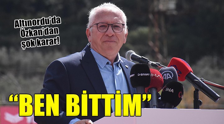 Altınordu da Özkan dan veda mesajı...