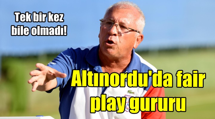 Altınordu da fair play gururu