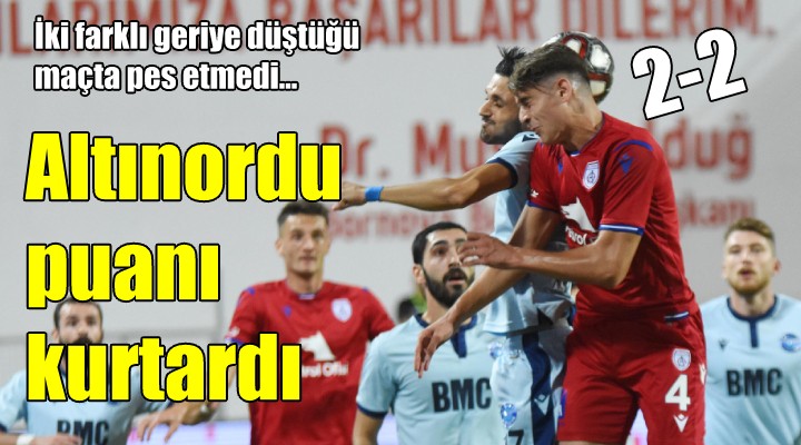 Altınordu puanı kurtardı