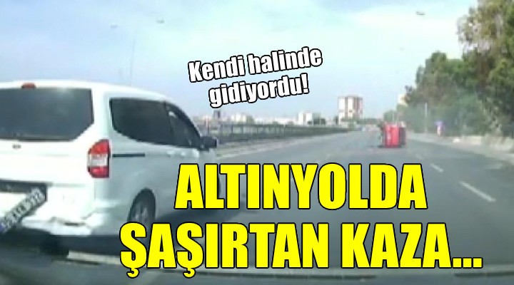 Altınyolda kaza anı kamerada!