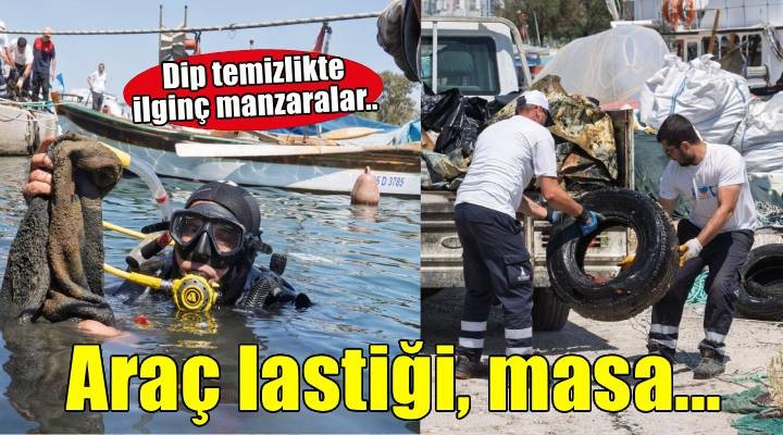 Araba lastiği, masa, sandalye de çıktı klozet kapağı da