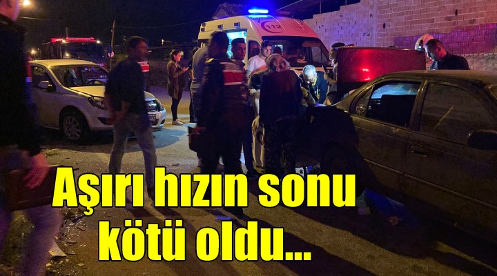 Aşırı hızın sonu kötü oldu: 5 yaralı!