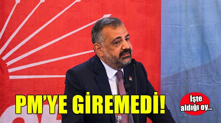 Aslanoğlu PM'ye giremedi... İşte aldığı oy!