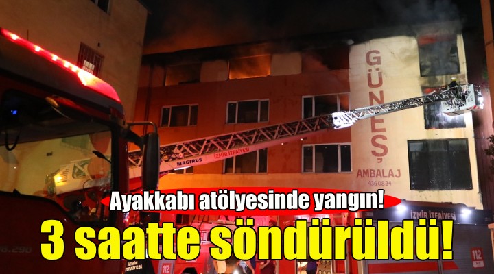 Ayakkabı atölyesinde yangın!