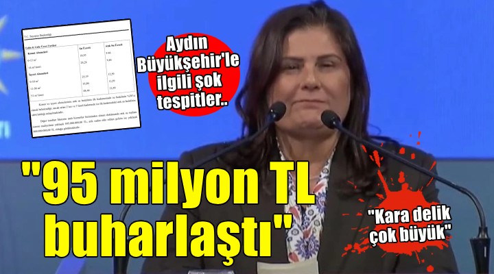 Aydın Büyükşehir'le ilgili şok tespitler... 95 MİLYON TL BUHARLAŞTI