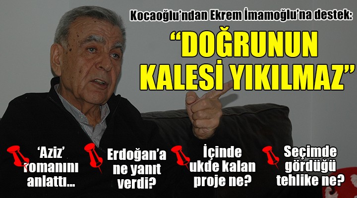 Aziz Kocaoğlu ndan İmamoğlu na destek: DOĞRUNUN KALESİ YIKILMAZ!