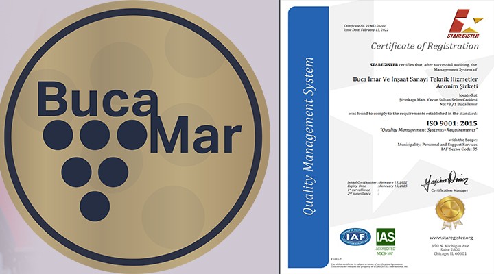 BUCAMAR a ISO 9001 kalite sertifikası