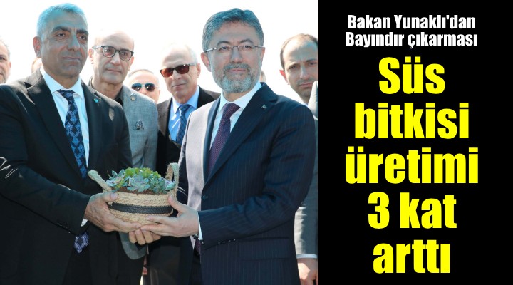 Bakan Yumaklı: Süs bitkileri üretimi 3 kat arttı