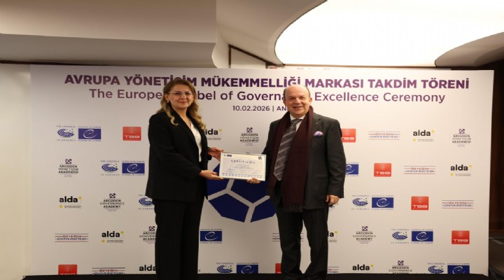 Bakırköy Belediyesi ne  Avrupa Yönetişim Mükemmelliği Markası  ödülü