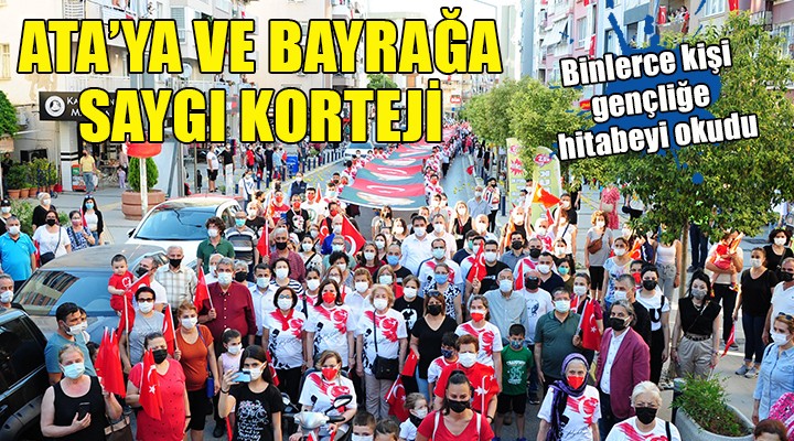 Balçova’da Ata’ya ve bayrağa saygı korteji