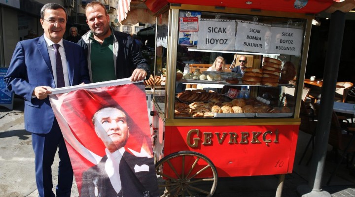 Başkan Batur dan esnafa anlamlı hediye!