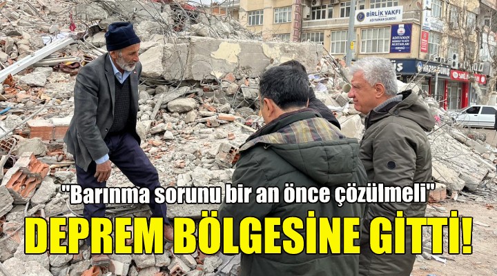 Başkan Engin den deprem bölgesine ziyaret!