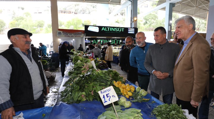 Başkan Engin den pazarcı esnafına ziyaret